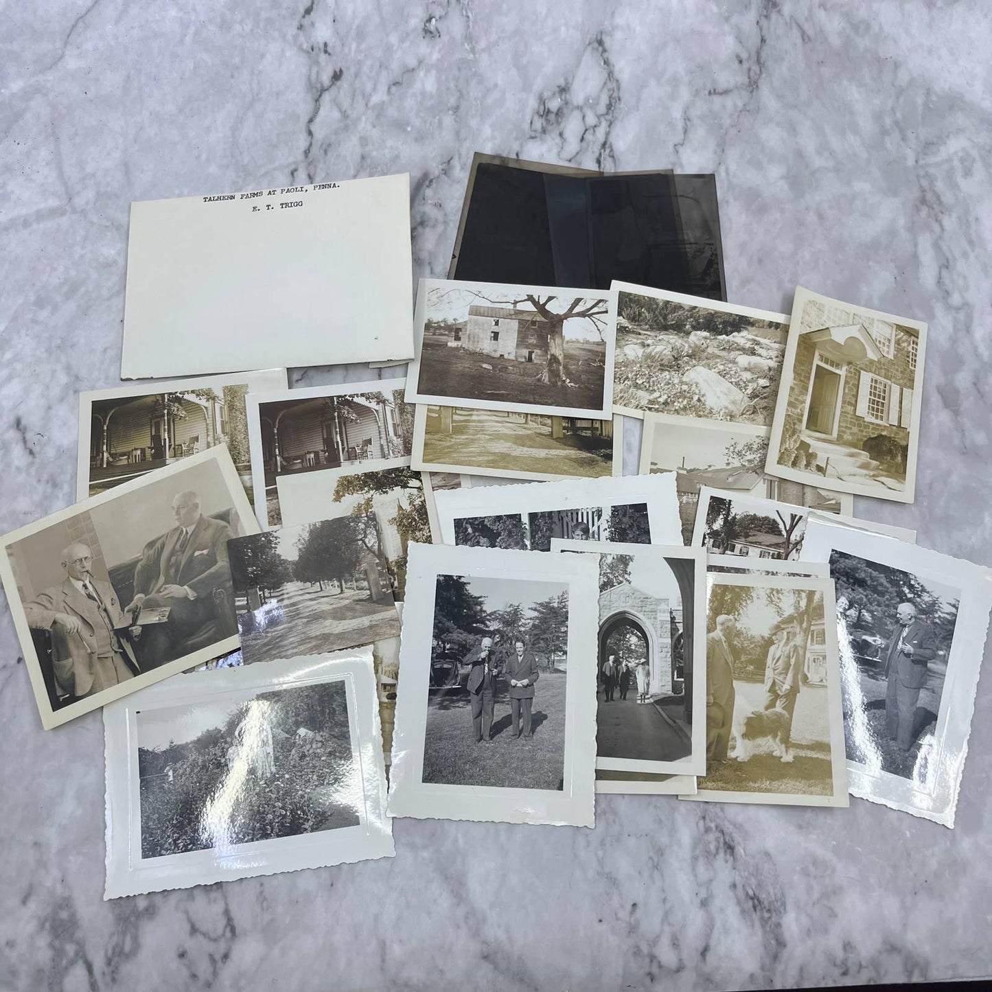 1930s Collection of Photos & Negatives Talhern Farms Paoli PA E.T. Trigg TK1-PL