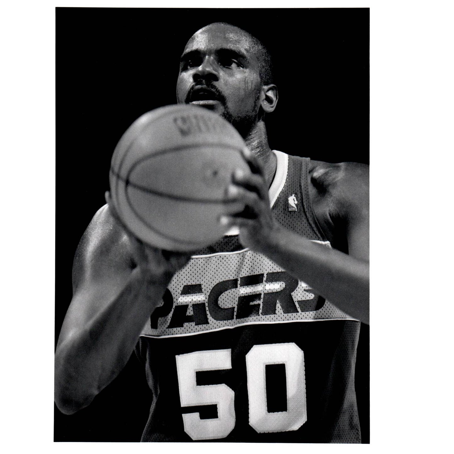 1989 Press Photo Basketball NBA Indiana Pacers LaSalle Thompson 8x10" AD3