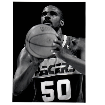 1989 Press Photo Basketball NBA Indiana Pacers LaSalle Thompson 8x10" AD3