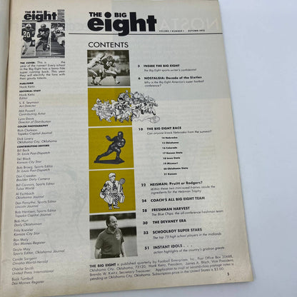 1972 Big Eight Football Magazine Johnny Rodgers Charlie Davis Greg Pruitt TH7