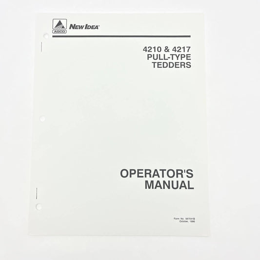 Original New Idea 4210 & 4217 Pull-Type Tedders 10/96 Operator's Manual TB9