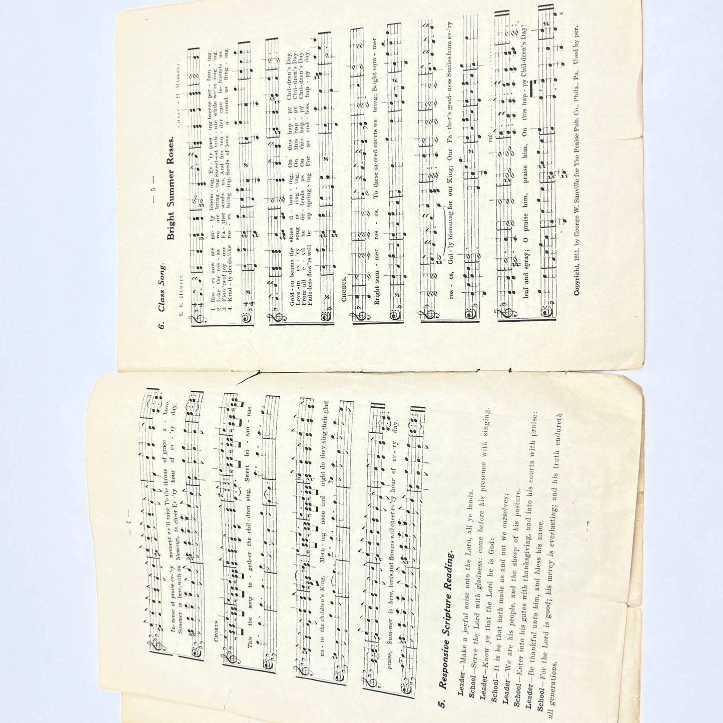 1912 The Saviour's Praise Christian Sheet Music Booklet Cleveland OH L4-6