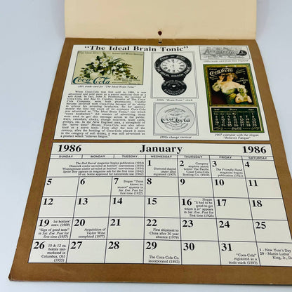 1986 THE COLA CLAN Coca Cola 100th Anniversary Calendar Kutztown PA C4