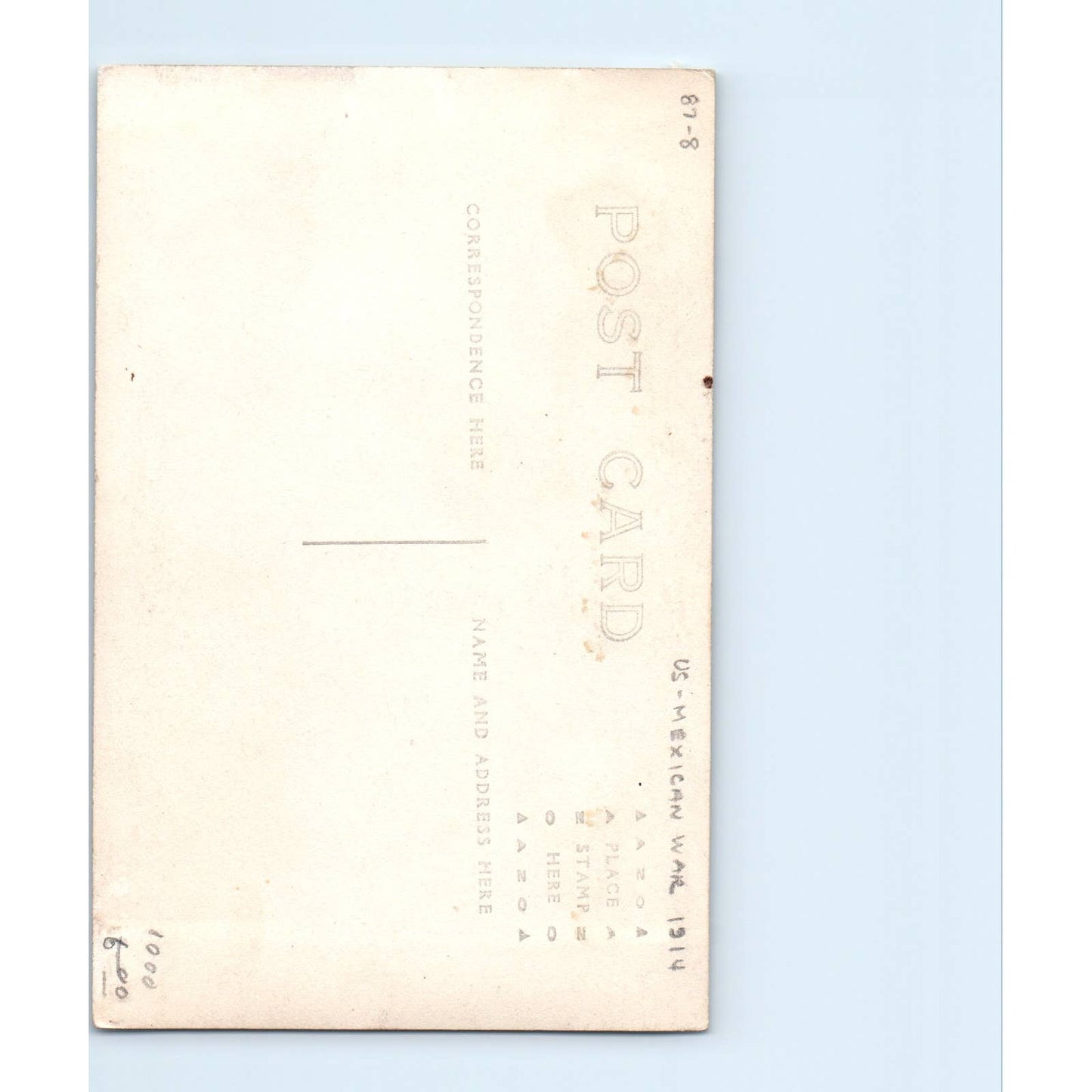 Prof. Cummings & Mr. Hopps Aboard USS Utah Tampico Mexico 1914 Postcard TJ7-RP3