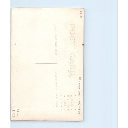 Prof. Cummings & Mr. Hopps Aboard USS Utah Tampico Mexico 1914 Postcard P3-5