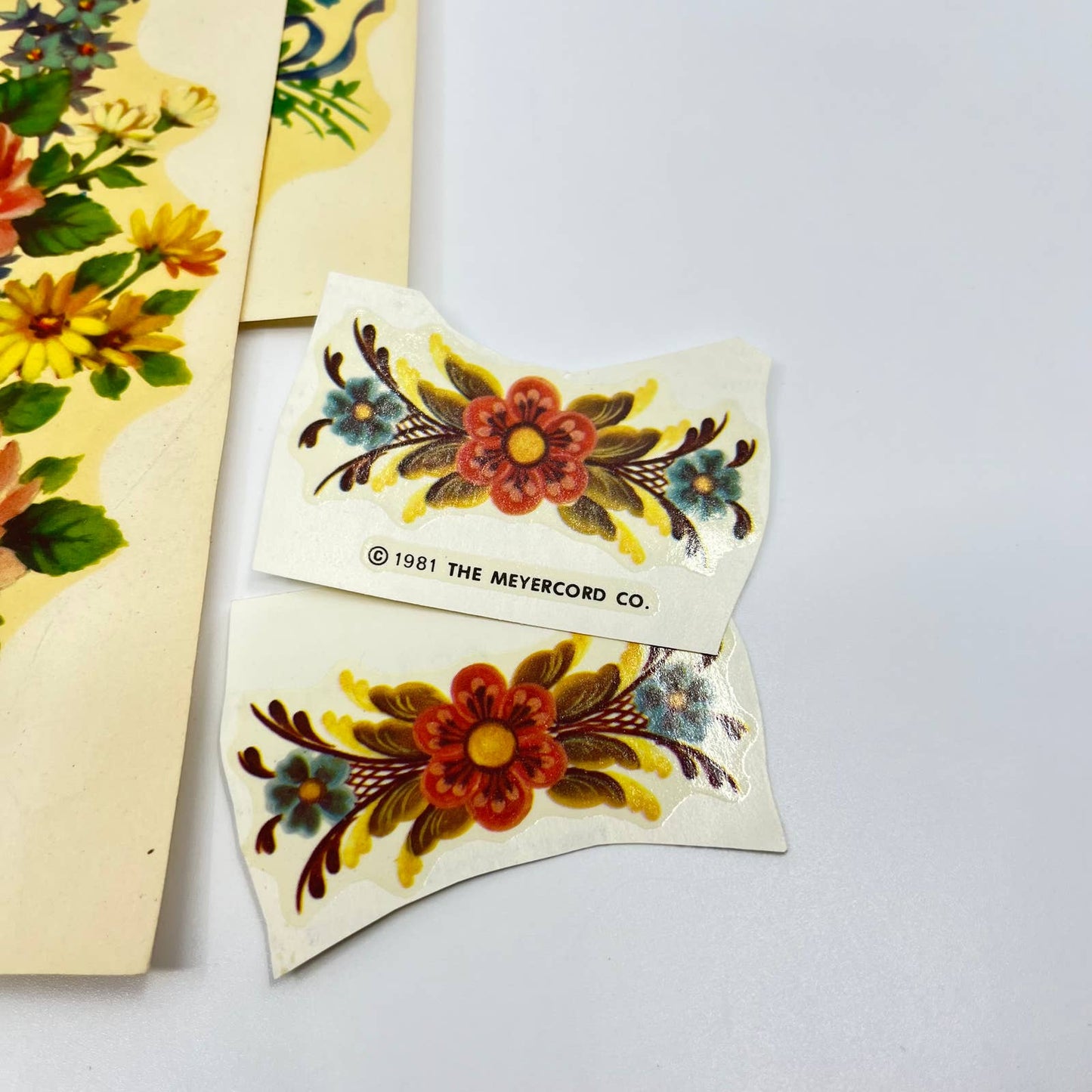 1940s Meyercord Decals Floral Flowers #879-A #879-B 881 AB3