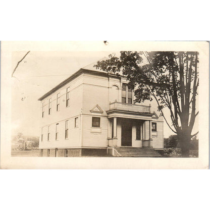 Antique Postcard RPPC G.A.R. Hall West Boylston Mass SE8