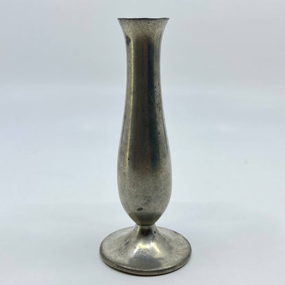 Daalderop Pewter Bud Vase, 7" Tall, Made in Holland, Mid Century Modern TF3