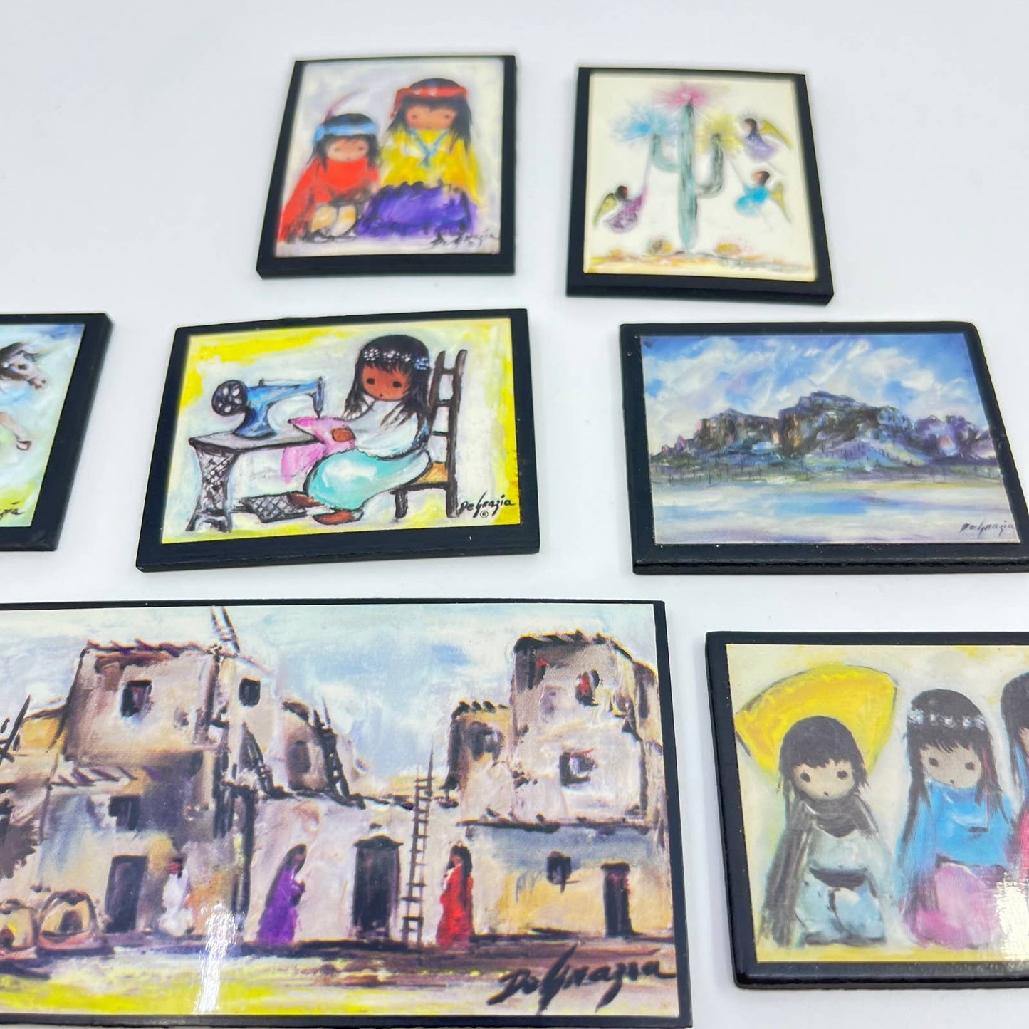 Lot of 10 Miniature Ettore Ted DeGrazia Prints TF5