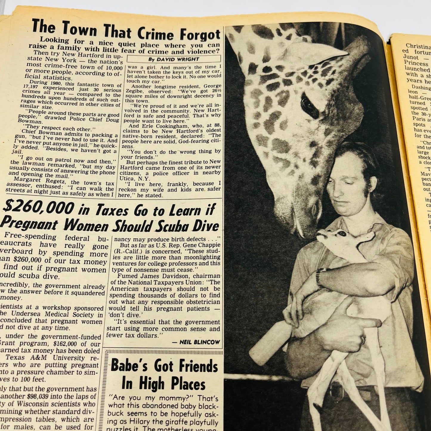 National Enquirer 1981 Dallas Porcupine Man Princess Caroline Giraffes FL2