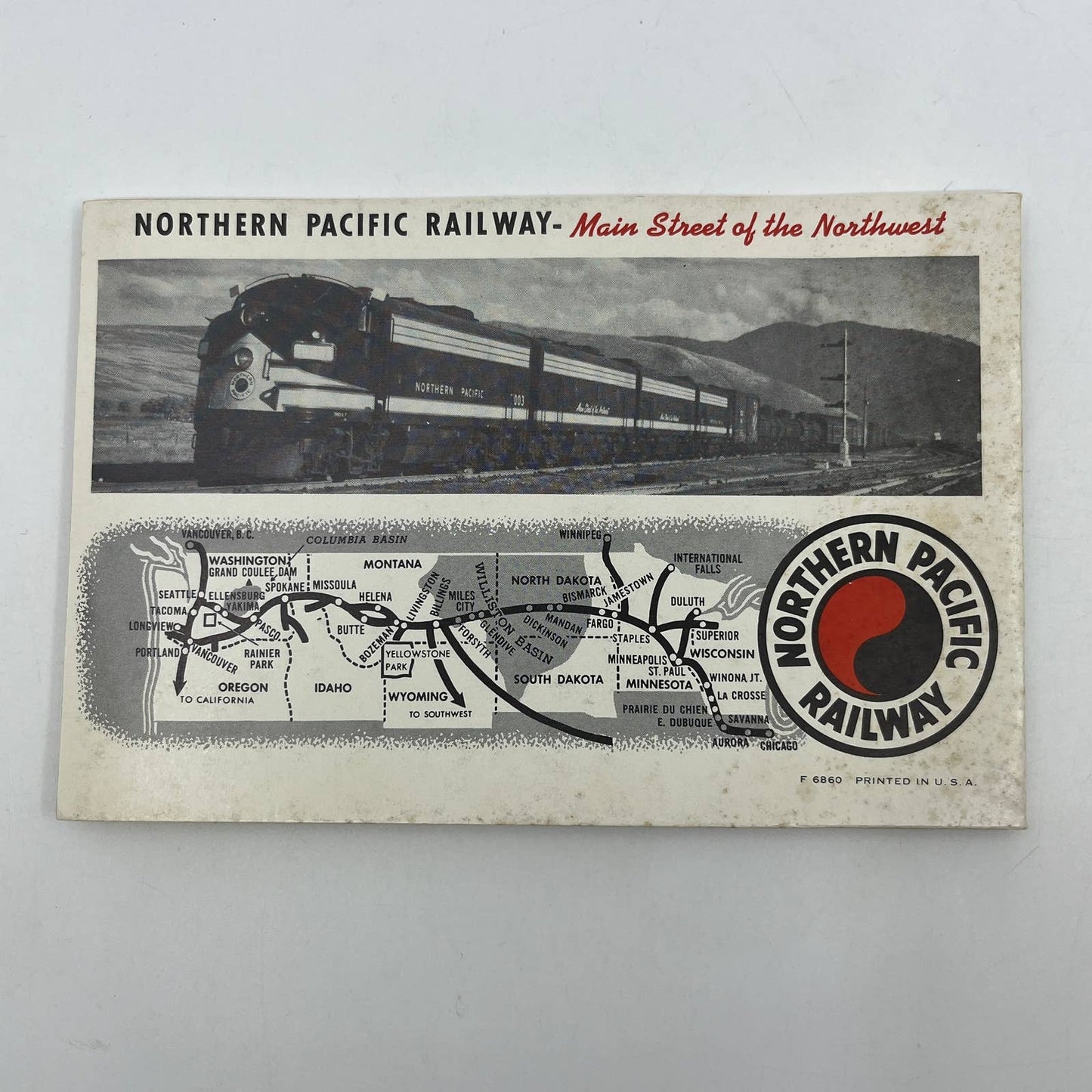 1956 Northern Pacific Railway North Coast Limited Vista-Dome Notepad UNUSED TG6