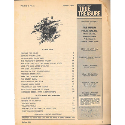 Long John Latham's True Treasure Magazine Mining Metal Detecting Spring 1968 M5