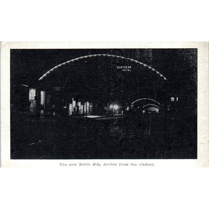 Antique Postcard North Side Arches from the Viaduct Columbus OH TD8-O2