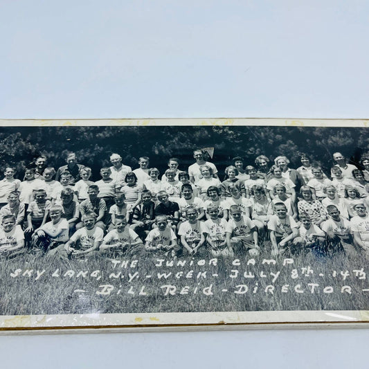 1962 Junior Camp Photo Sky Lake New York July 8th-14th Bill Reid 5.5x14” TD8