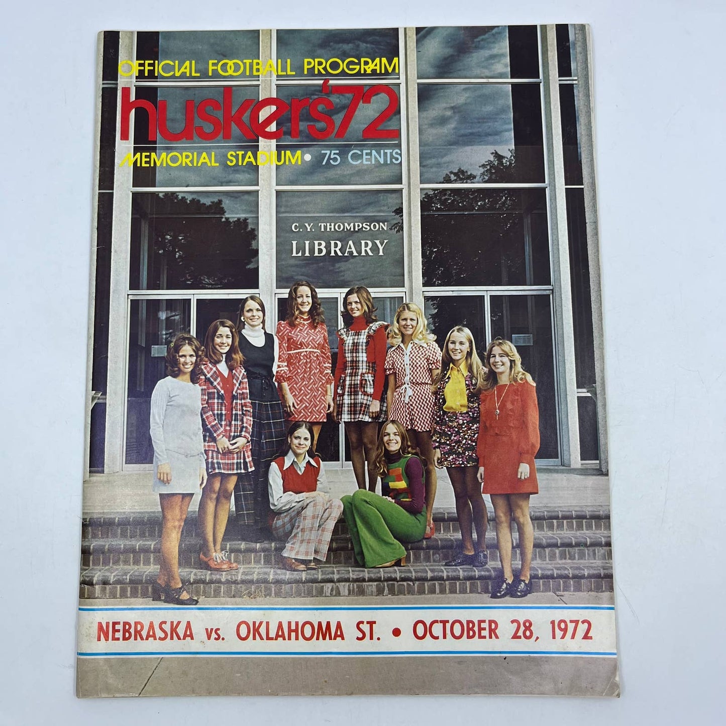 1972 Nebraska Cornhuskers vs. Oklahoma State Football Program TH7