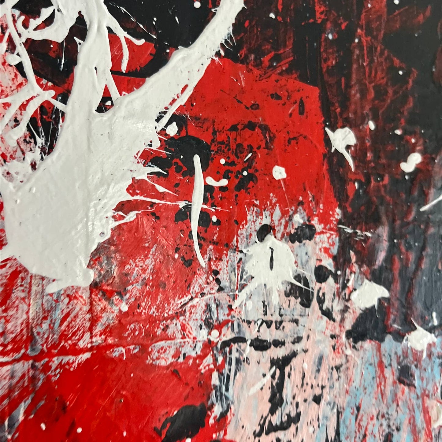 Original LARGE Framed Abstract Art Painting 23x29" Goin Back to Raleigh w/ COA