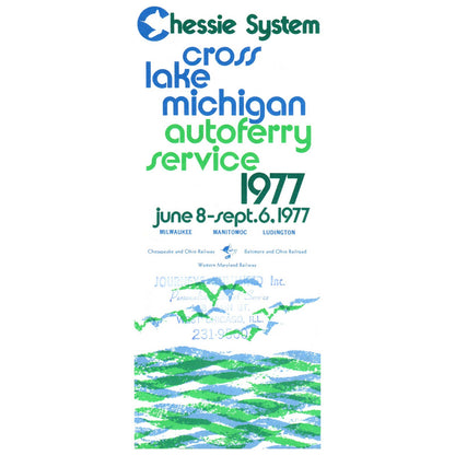 1977 Chessie System Railway Cross Lake Michigan Autoferry Service Brochure SE4