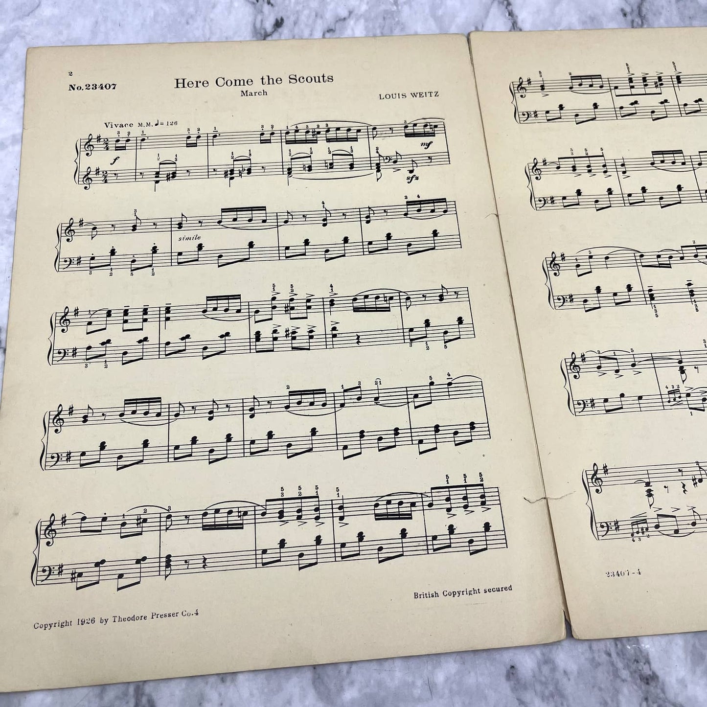 Here Come The Scouts Louis Weitz 1926 Sheet Music TK2-SM