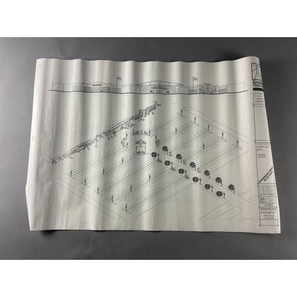 Vintage Set of Plans Blueprints for the Story Auto Mall in Lansing Michigan  RU1