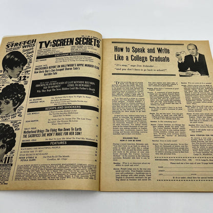 1970 March TV and Screen Secrets Magazine Ted Kennedy Divorce Dean Martin TG1