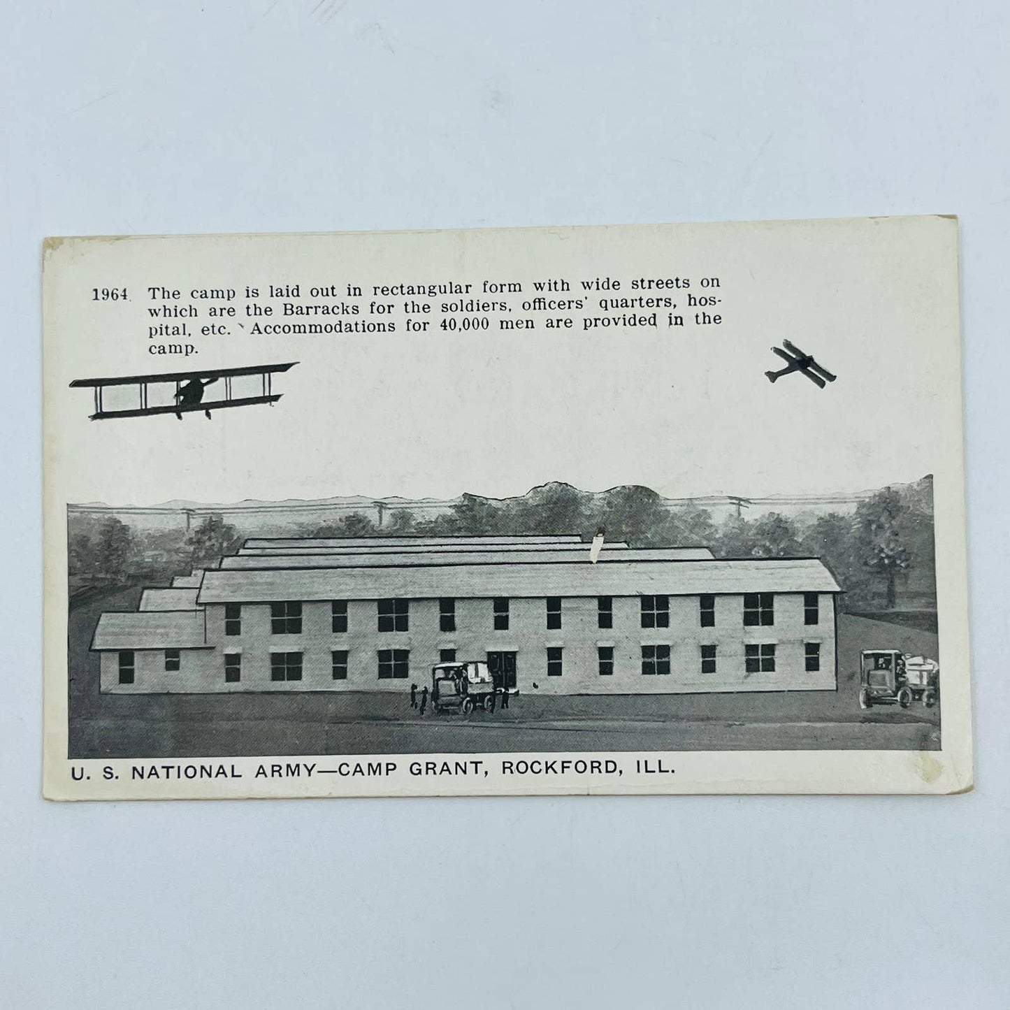 1910s WWI Post Card Camp Grant Rockford IL Early Fighter Planes Airplanes PA8