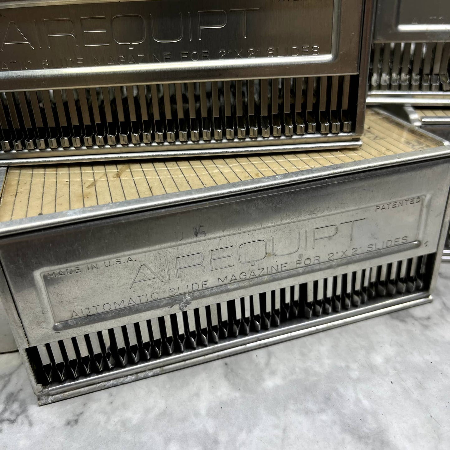 Huge Lot of AIREQUIPT Metal Slide Tray Magazines 36 2"x2" Slides Lot of 18