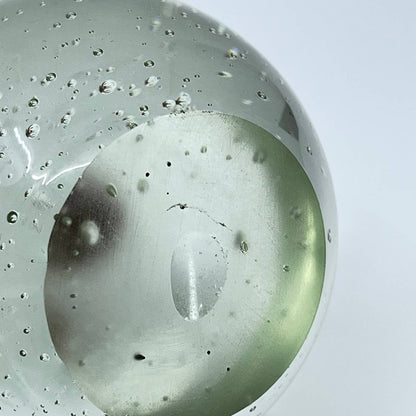 Vintage Large Bubble Glass Paperweight 4” TE3