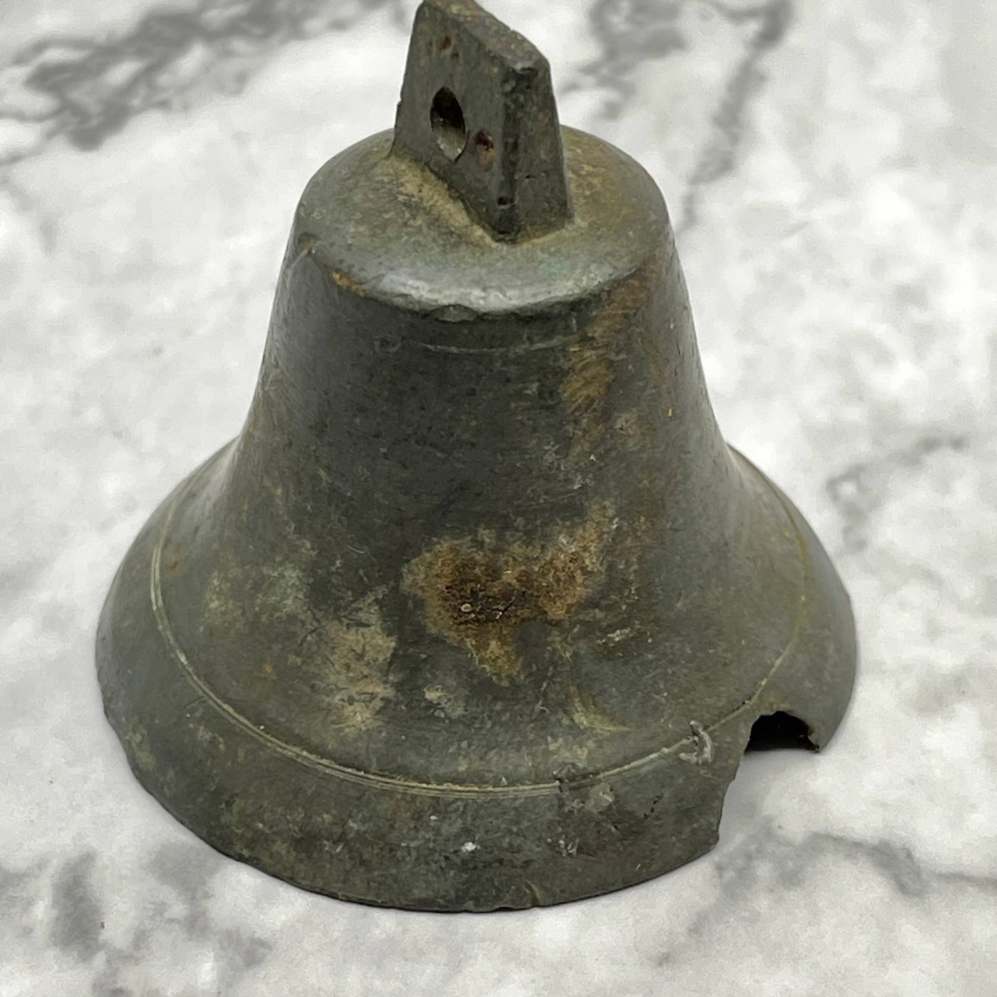 Antique Primitive Metal Bell Chipped No Clapper 2" SA2