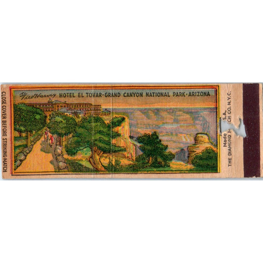 Fred Harvey Hotel El Tovar Grand Canyon AZ Advertising Matchbook Cover MM9-1