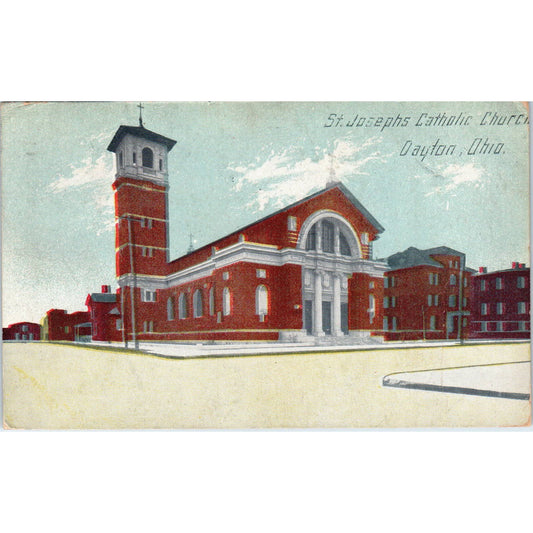1912 Postcard St. Joseph's Catholic Church Dayton OH TD8-O2