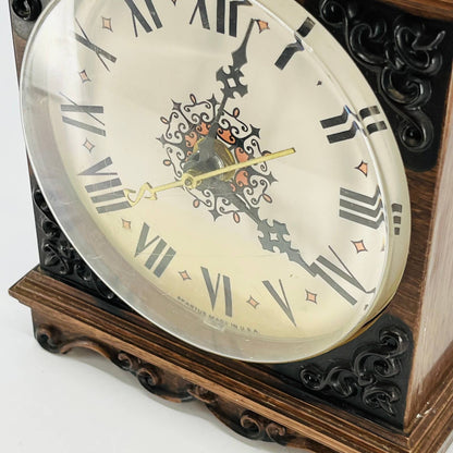 Vintage Spartus Resin Wall Clock Coffee Grinder Design WORKS 8 x 5.5” TC5