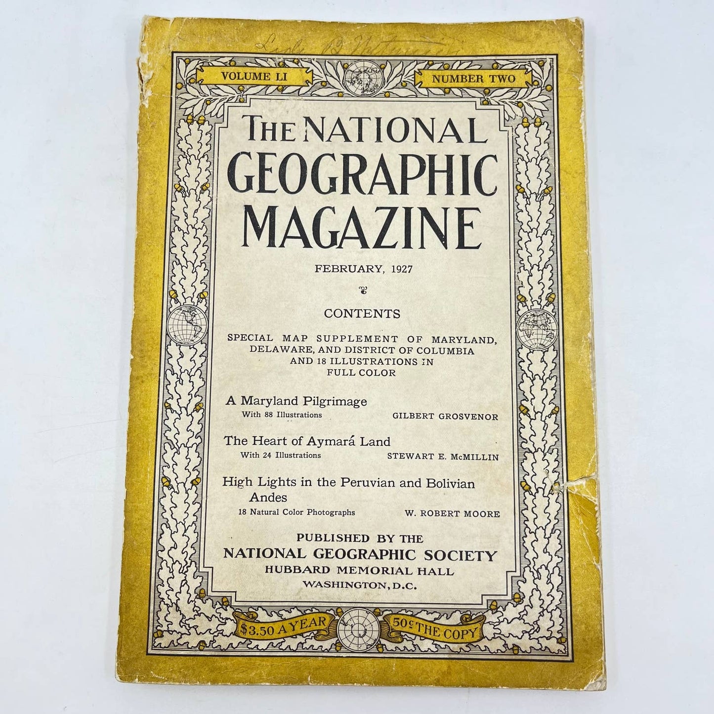 National Geographic February 1927 Maryland Aymara Peruvian Bolivian Andes TF5