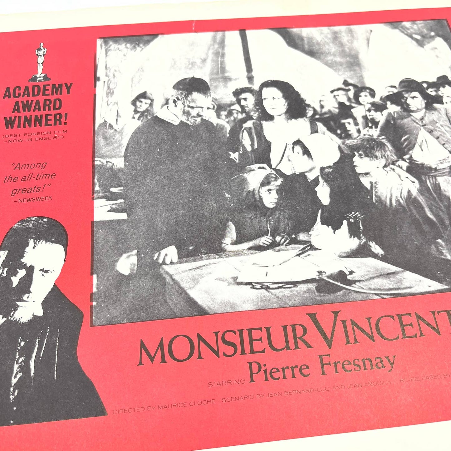 Monsieur Vincent Pierre Fresnay Maurice Cloche Lobby Card 2 FL4