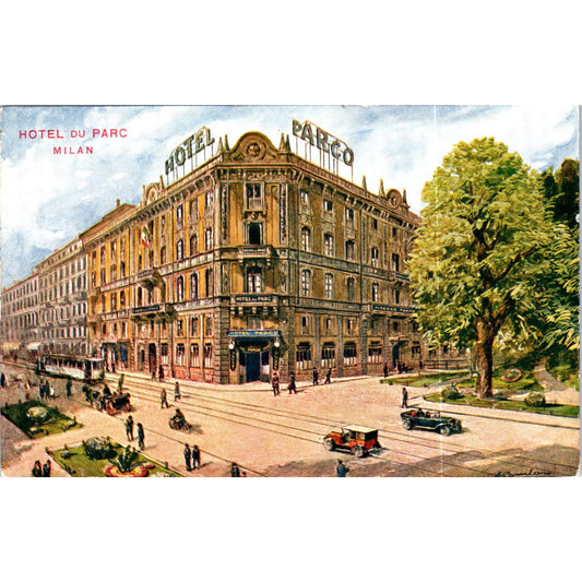 Hotel Du Parc Milan Original Postcard P2-4