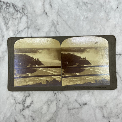Antique Stereoview Card Niagara Falls From the Distant Tower NY H3-2