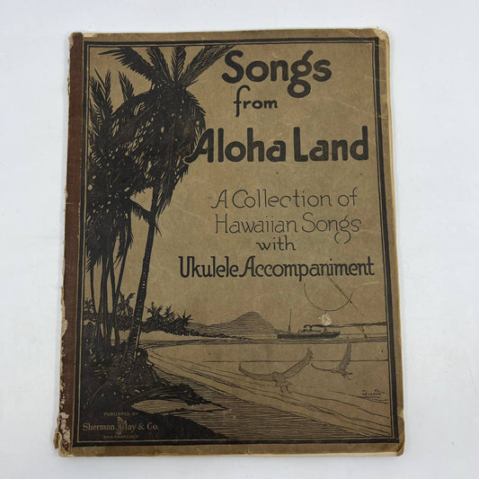 Antique 1916 songs from Aloha land song book ukulele Sherman & Clay Co. TG5