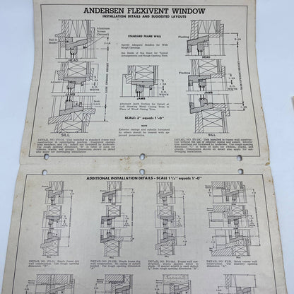 1954 Andersen Window Corporation Flex vent Window Advertising Promo Material AC8