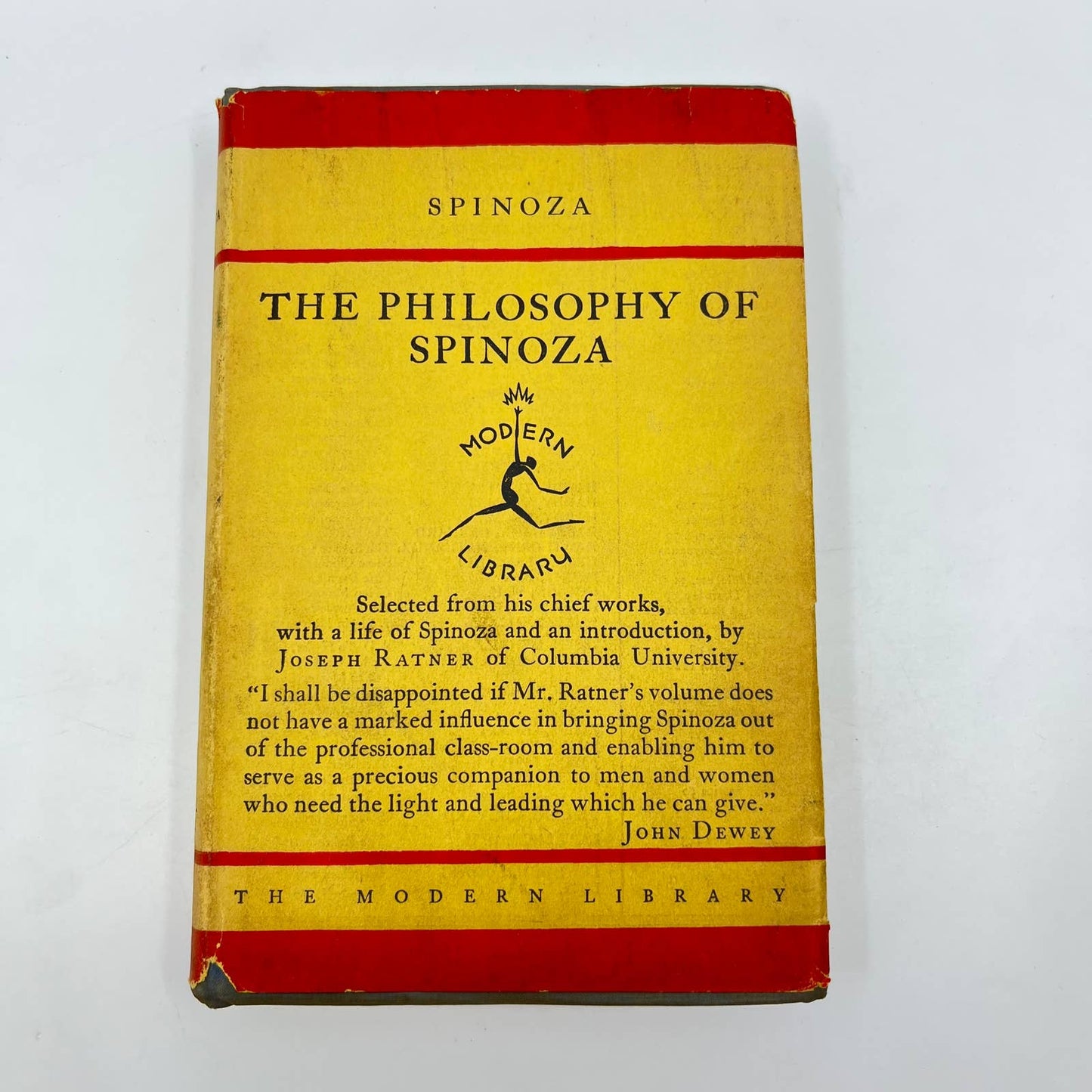 1927 The Philosophy of Spinoza Modern Library Dust Jacket TF2