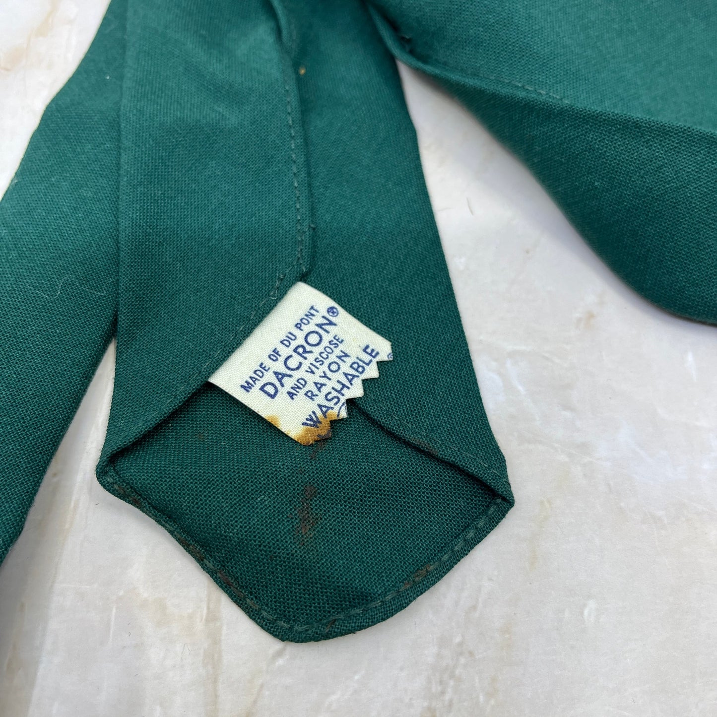 Retro Men's Green Dupont Dacron & Viscose Rayon Necktie Tie TK3