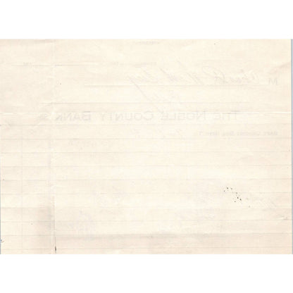 1920s The Noble County Bank Safe Deposit Box Rent Receipt Kendallville IN AD8