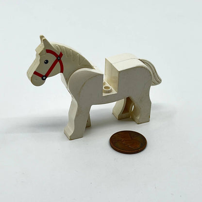 Vintage Lego White Horse Pony Minifigure Collectible SC6