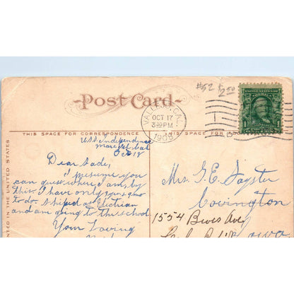Navy Sailors Wrestling Aboard US Warship 1908 - Original Postcard TJ7-RP3