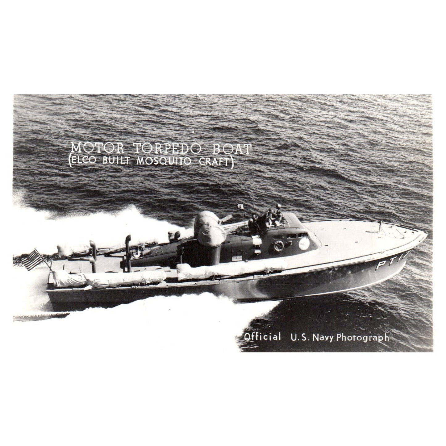 Motor Torpedo Boat Elco Mosquito Craft - Original Postcard TJ8-5