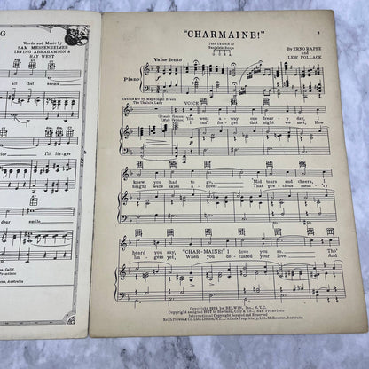 Vintage 1927 Charmaine Sheet Music Enro Rapee Lew Pollack TH5