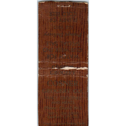 Cosner Grocery Co Kansas City MO Advertising Matchbook Cover SA9-M3