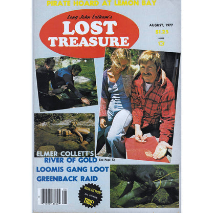 Long John Lathams Lost Treasure Magazine Lost Mines, Buried, Sunken Aug 1977 M1