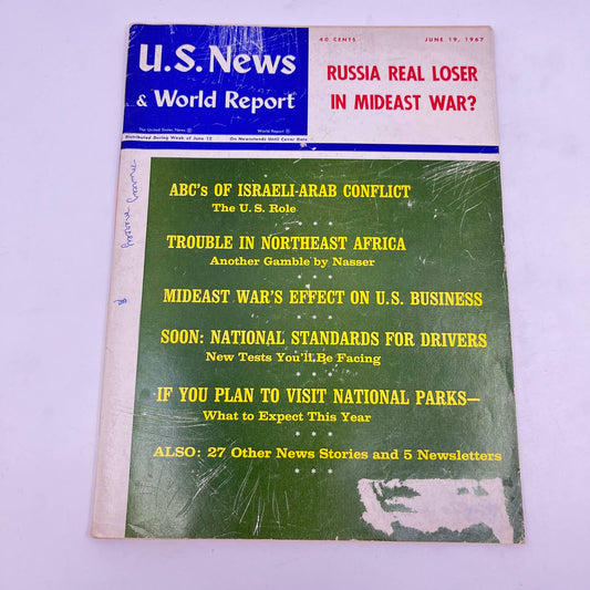 1967 June 19 US News & World Report Magazine Russia Arab-Israeli Conflict TE8