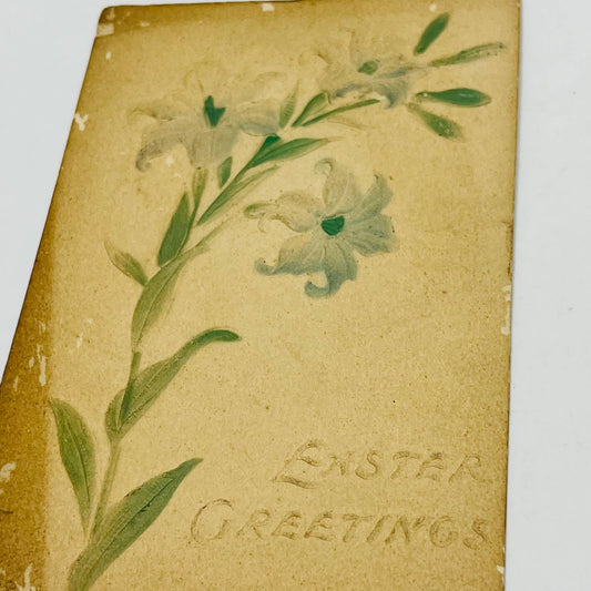 1910s Easter Post Card Embossed Air Brushed Daffodils PA5