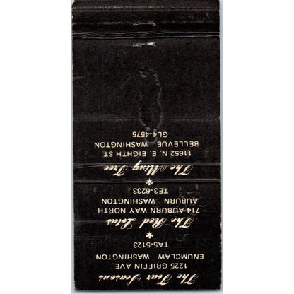 The Red Lotus Restaurant Auburn Washington Advertising Matchbook Cover MM9-6
