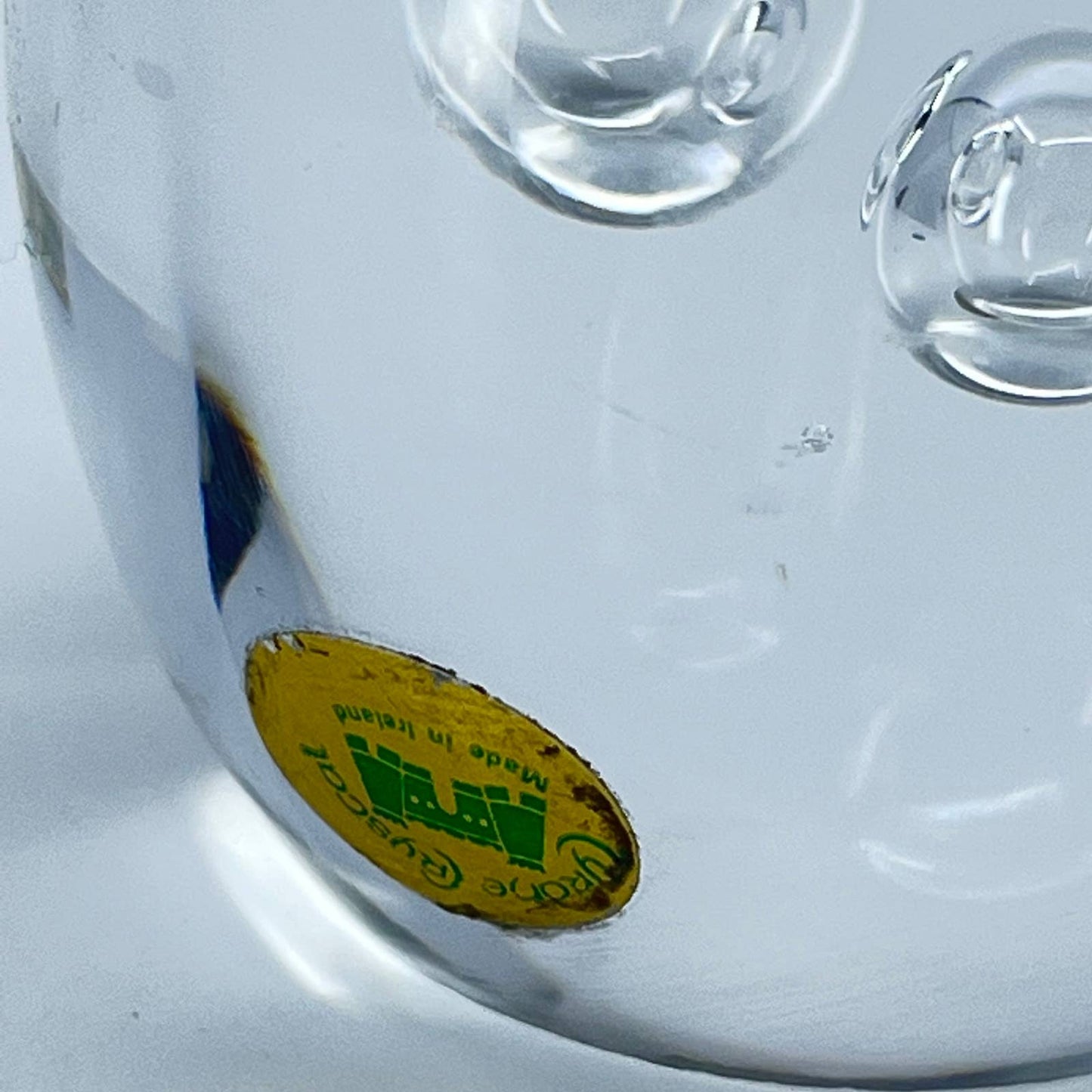 Vintage Tyrone Crystal Paperweight Ireland 2.5” Egg Shape TE3